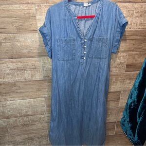 Gap Chambray Blue Denim Dress New